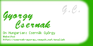 gyorgy csernak business card