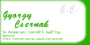 gyorgy csernak business card